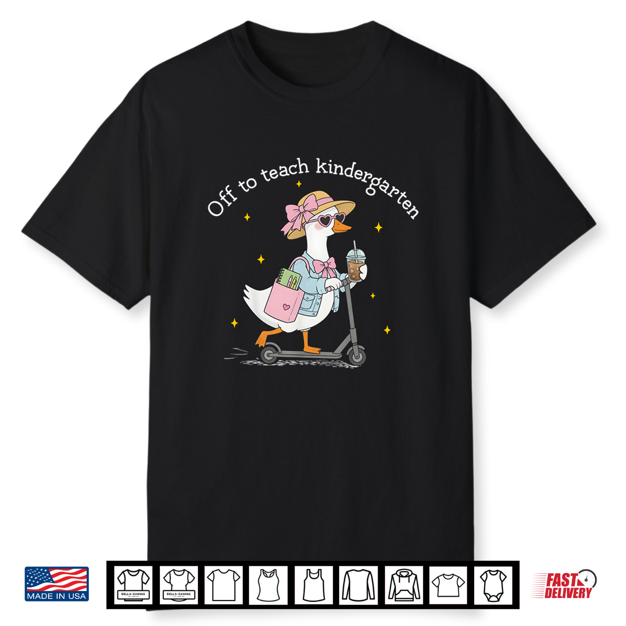 Back To School Off To Teach Kindergarten Goose Teacher Shirt