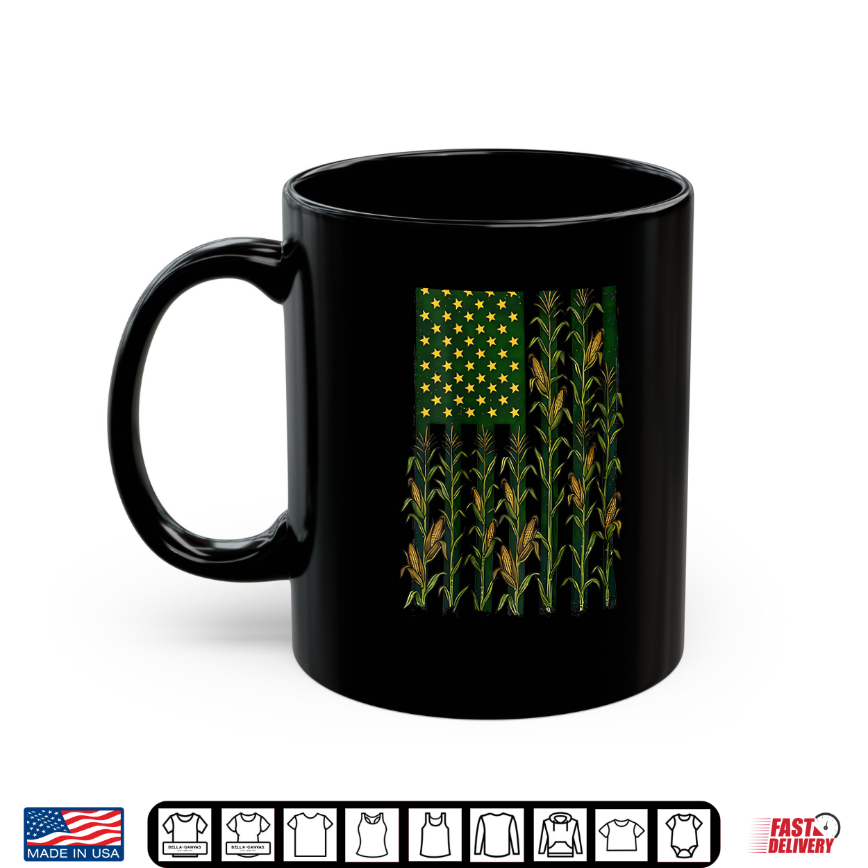 American Flag Corn Field Farmer Patriotic Shirt