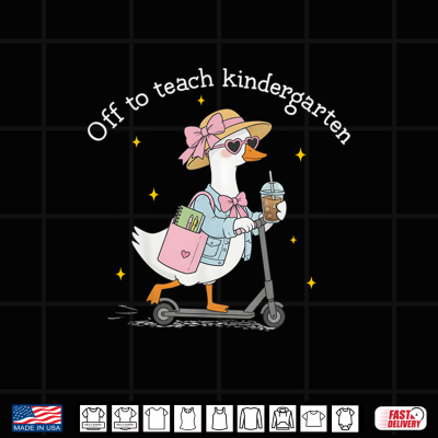 Design Back To School Off To Teach Kindergarten Goose Teacher Shirt