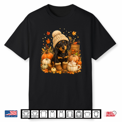 Gifts Cute Autumn Wiener Dog Thanksgiving Dachshund Fall Shirt