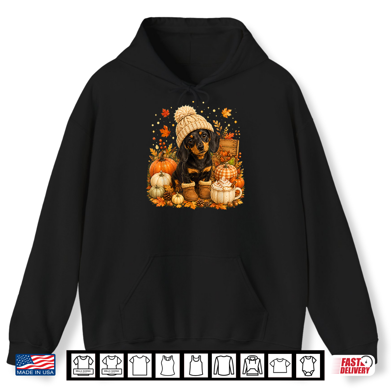 Gifts Cute Autumn Wiener Dog Thanksgiving Dachshund Fall Shirt