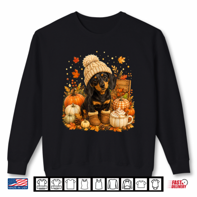 Sweatshirt Gifts Cute Autumn Wiener Dog Thanksgiving Dachshund Fall Shirt