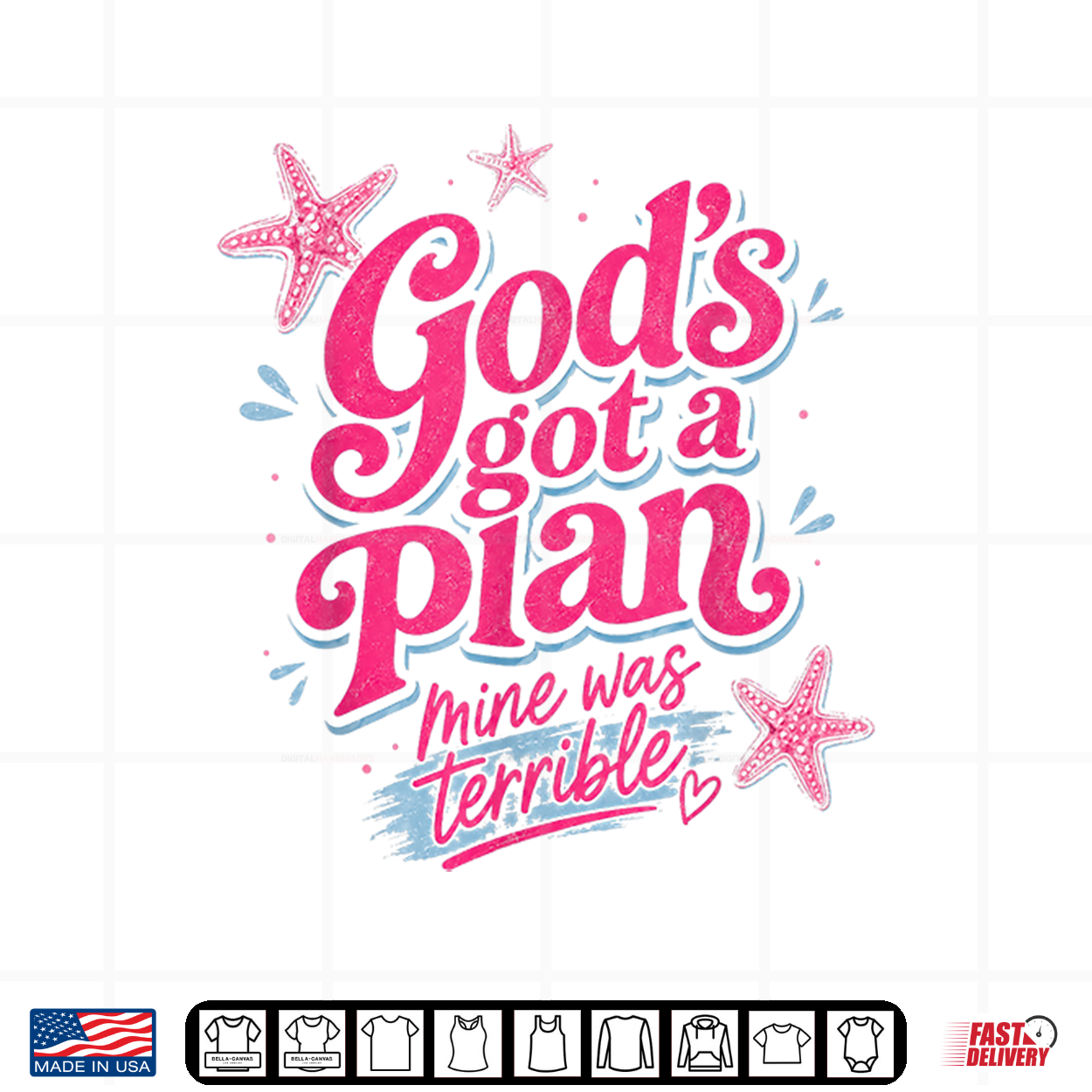 God’S Got A Plan Mine Was Terrible Christian Striped Shirt