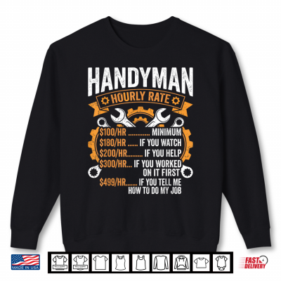 Sweatshirt Handyman Art Mr Fix It Handyman Shirt