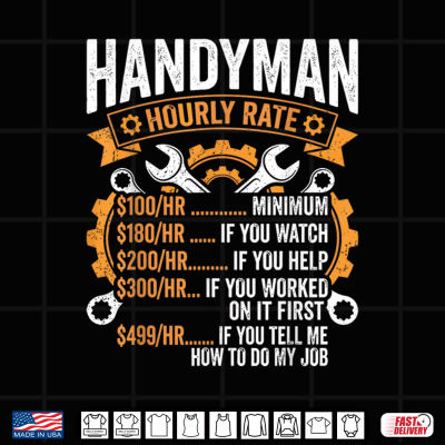Design Handyman Art Mr Fix It Handyman Shirt