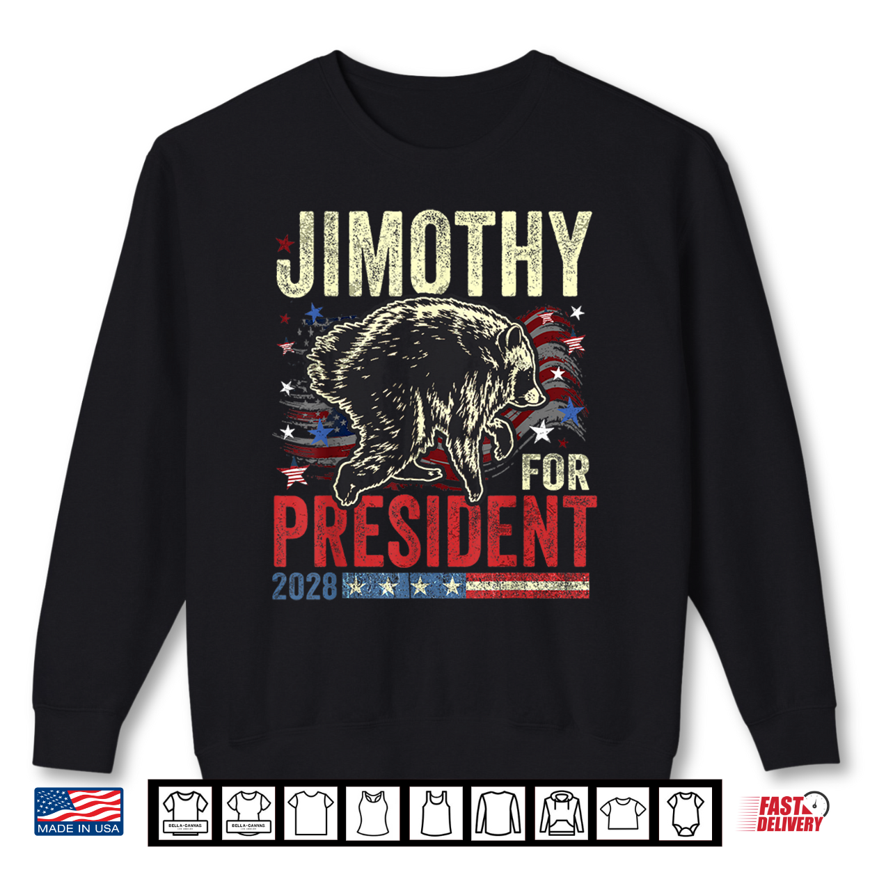 Jimothy Raccoon For President 2028 Trending Animal Shirt