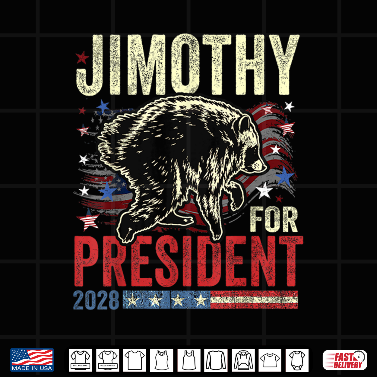 Jimothy Raccoon For President 2028 Trending Animal Shirt