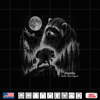 Design Jimothy Raccoon Seattle Feral Legend Shirt