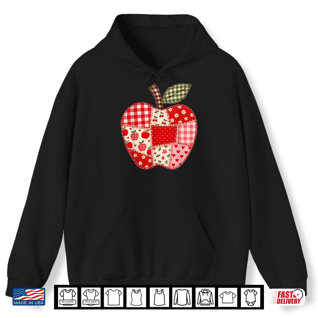 Patchwork Preppy Apples Back To School Student Shirt
