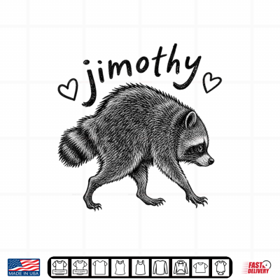 Design Retro Jimothy Short Spined Raccoon Shirt