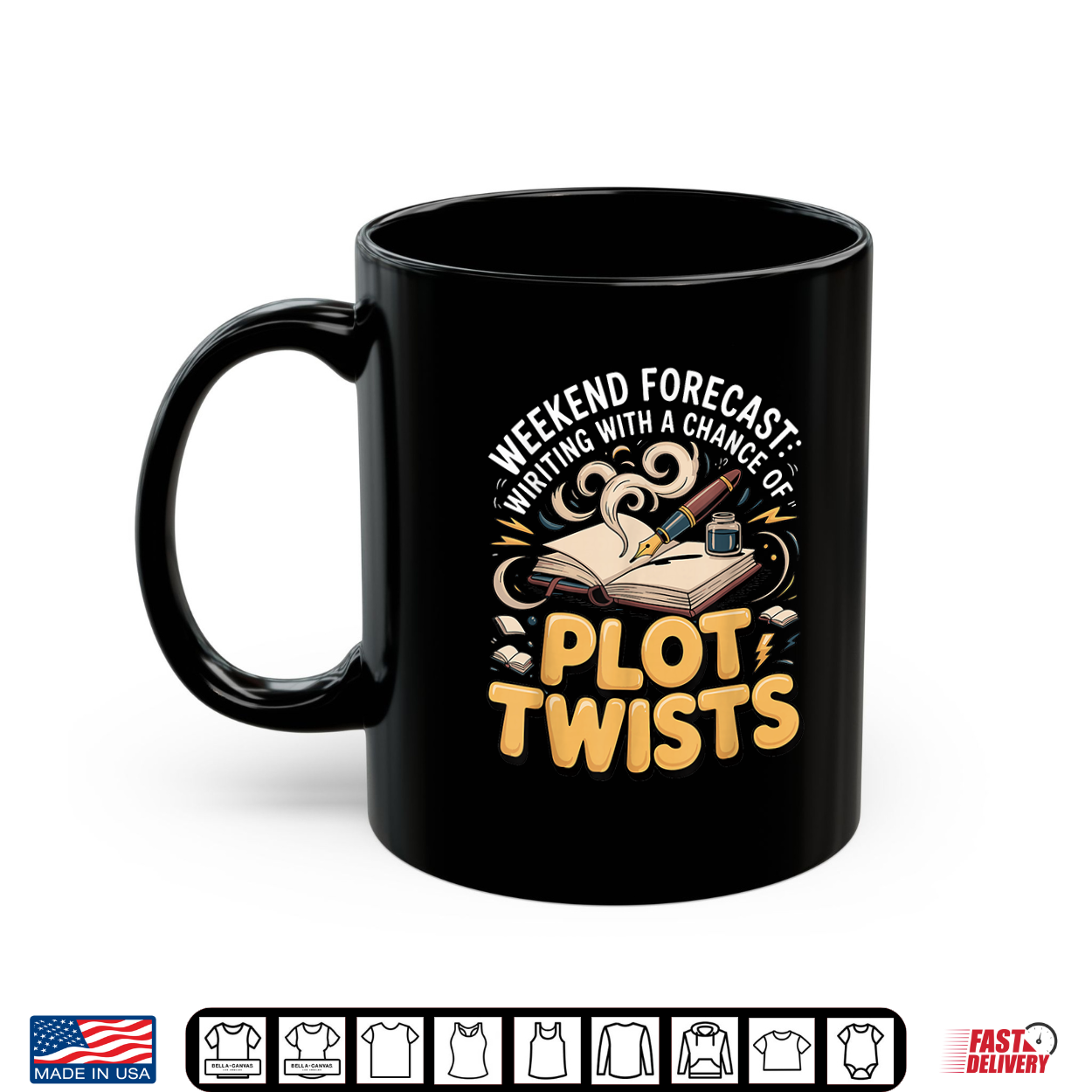 Weekend Forecast Writing With A Chance Of Plot Twists Writer Shirt