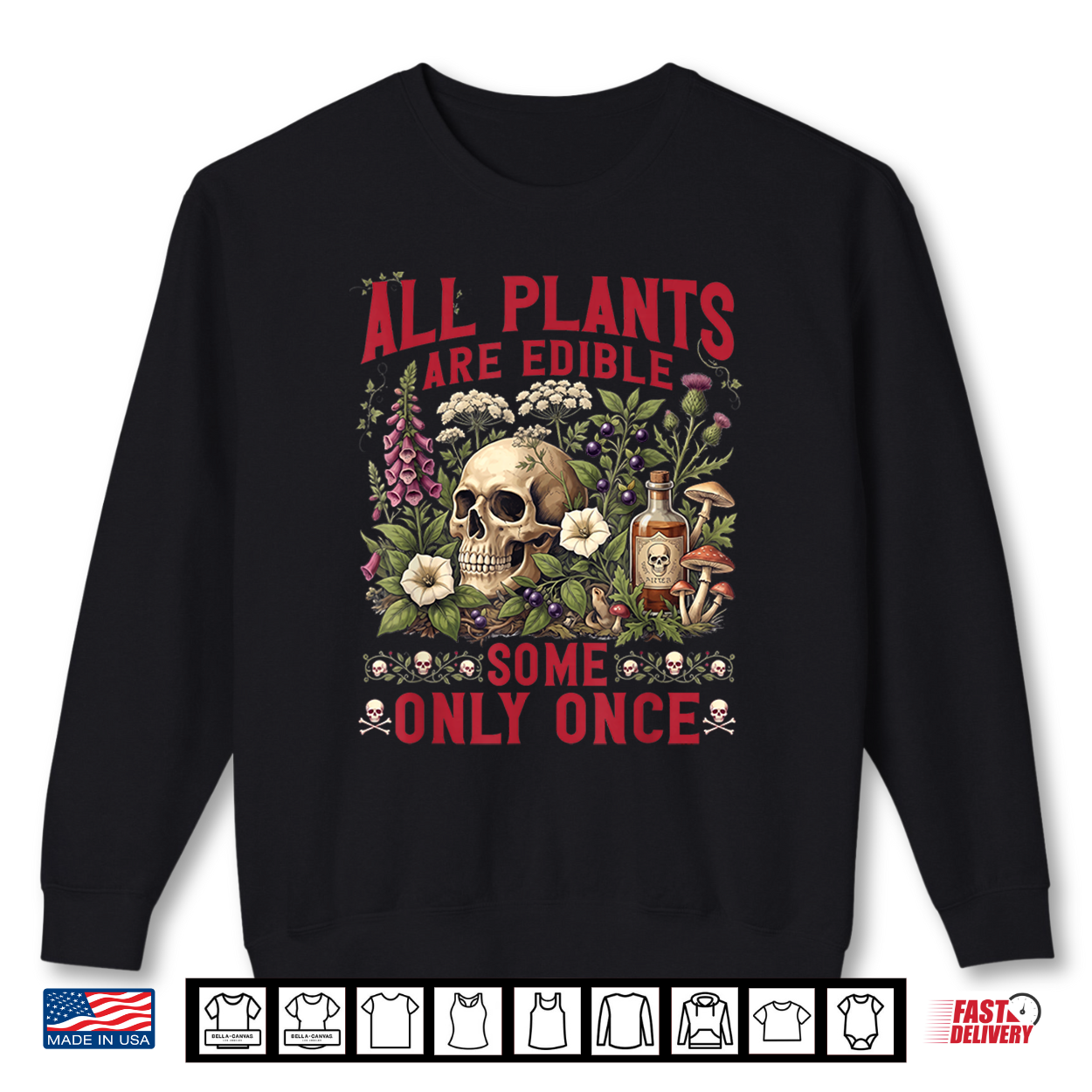 All Plants Are Edible Some Only Once Botany Gardening Shirt