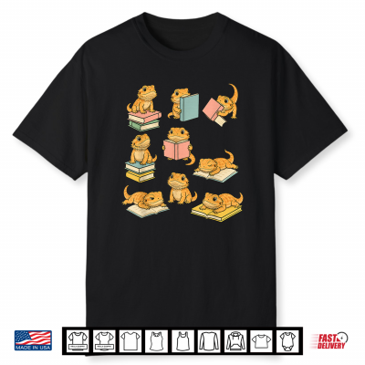 Bearded Dragons Reading Books Shirt