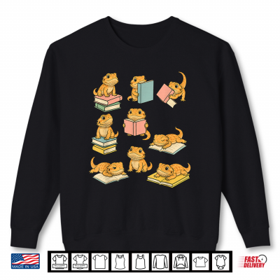 Sweatshirt Bearded Dragons Reading Books Shirt