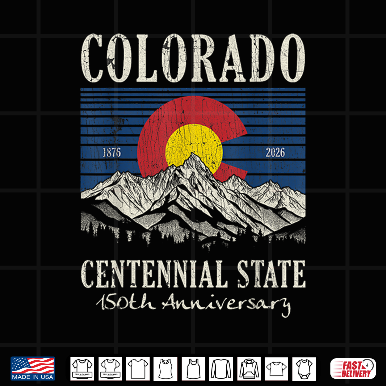 Colorado 150Th Anniversary Centennial State 1876 2026 Shirt