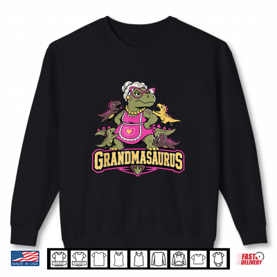 Sweatshirt Grandmasaurus Fun Dinosaur Grandma With Little Dinos Shirt