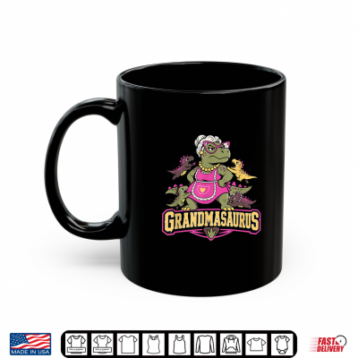 Mug Grandmasaurus Fun Dinosaur Grandma With Little Dinos Shirt