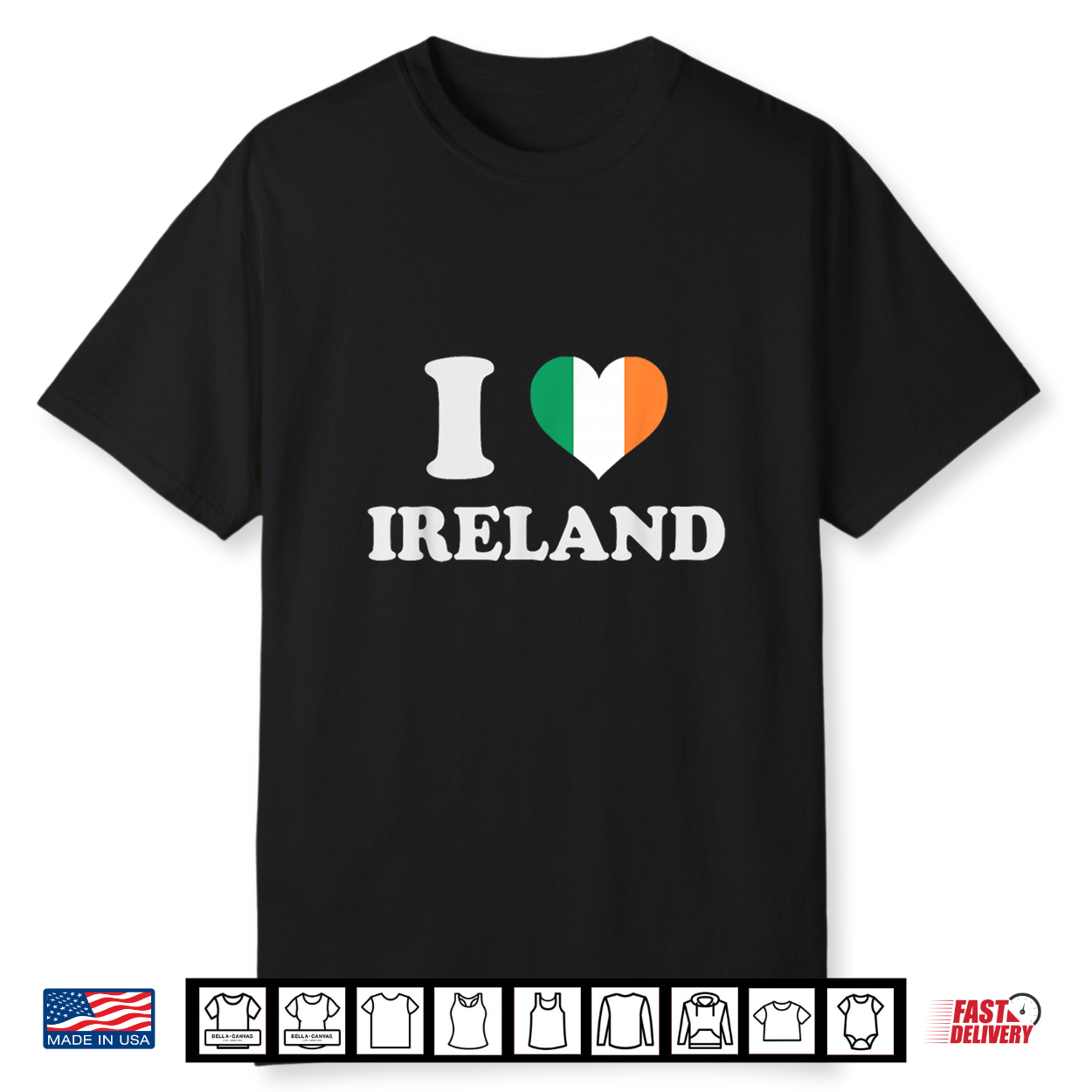 I Love Ireland Irish Pride Travel Rugby Humor Design Shirt