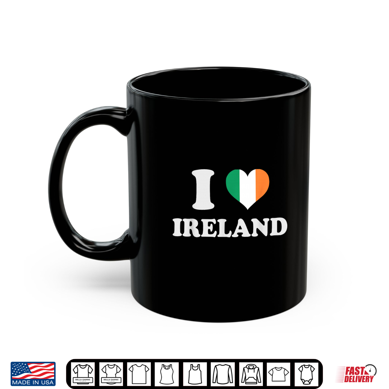 I Love Ireland Irish Pride Travel Rugby Humor Design Shirt
