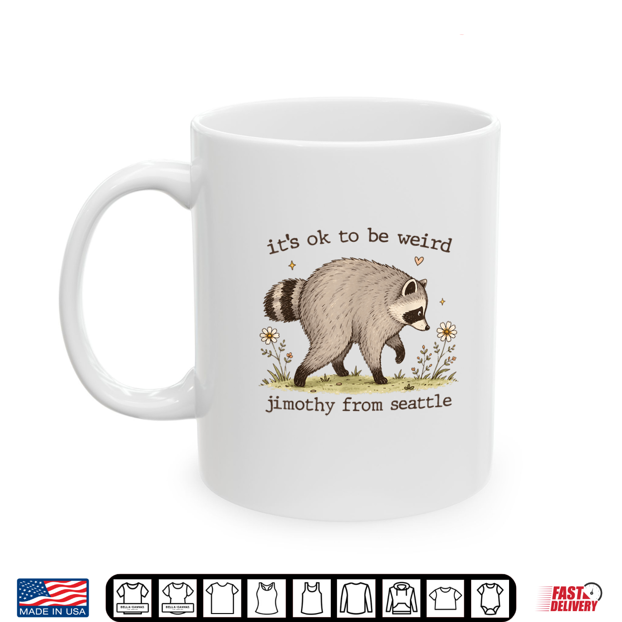 It’S Ok To Be Weird Raccoon Viral Jimothy Feral Panda Meme Shirt