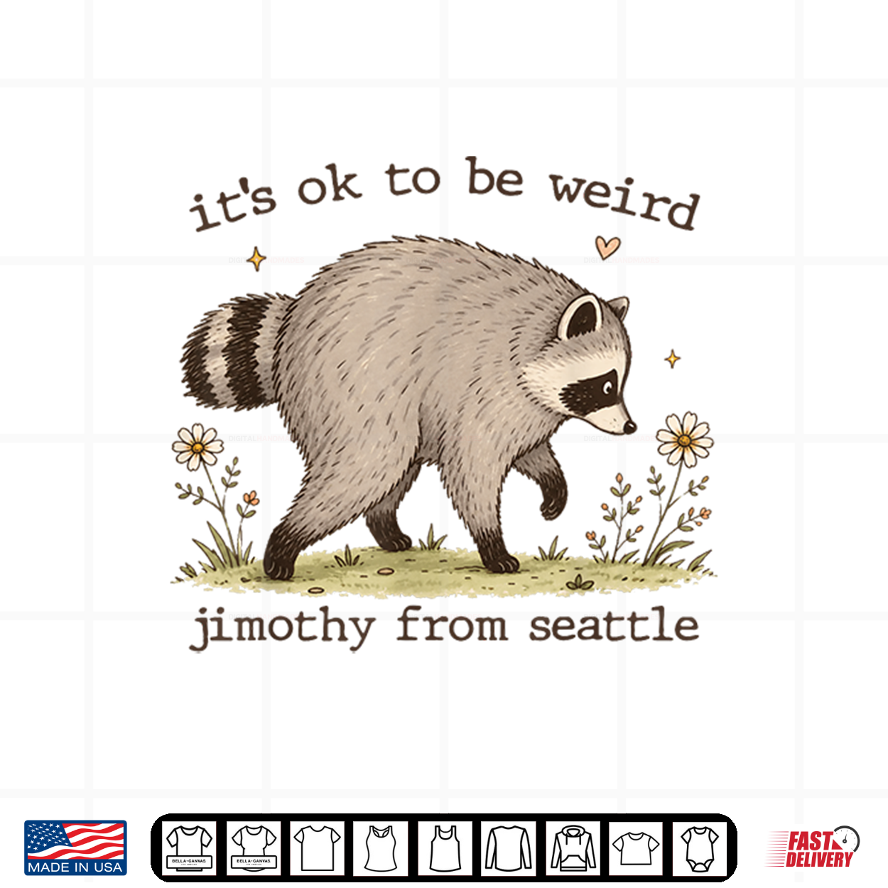 It’S Ok To Be Weird Raccoon Viral Jimothy Feral Panda Meme Shirt