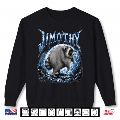 Sweatshirt Jimothy Viral Raccoon Meme Raccoon Howling At The Moon Shirt