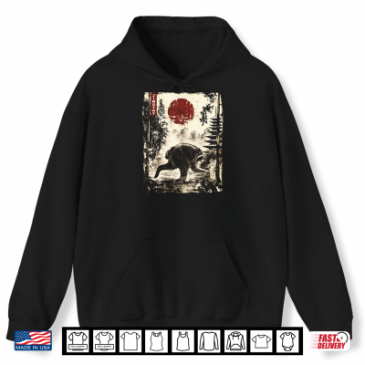 Hoodie Kawaii Jimothy Seattle Raccoon Cute Japanese Ukiyo E Graphic Shirt