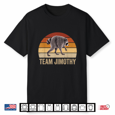 Team Jimothy Raccoon Viral Seattle Meme Retro Sunset Shirt