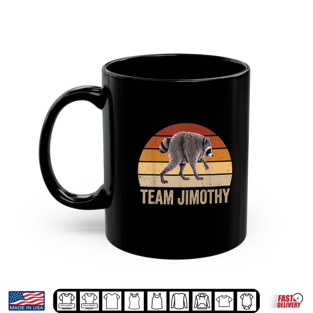 Team Jimothy Raccoon Viral Seattle Meme Retro Sunset Shirt