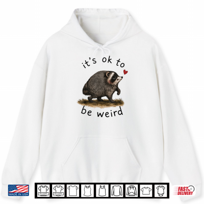 Hoodie Its Ok To Be Weird Jimothy Raccoon Trend Shirt 1