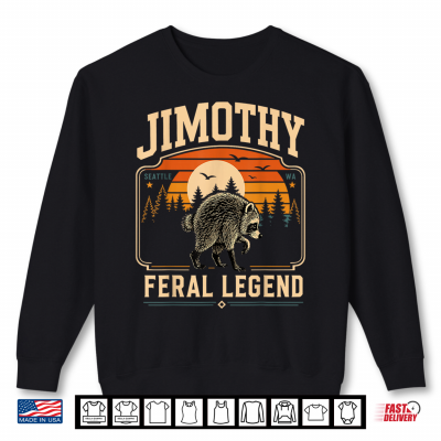 Sweatshirt Retro Jimothy Raccoon Seattle Meme Feral Animal Shirt 1