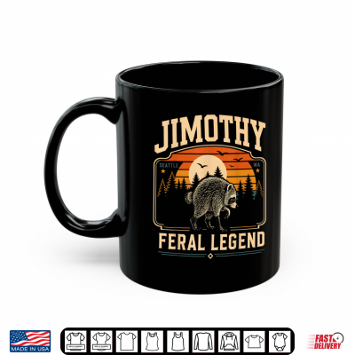 Mug Retro Jimothy Raccoon Seattle Meme Feral Animal Shirt 1