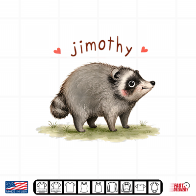 Design Team Jimothy Raccoon Meme Cute Animal Lover Shirt 1
