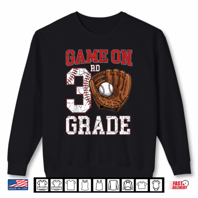 Sweatshirt Game On 4th Grade Back To School Baseball Drip Ice Cream Shirt