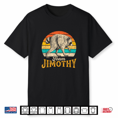 Jimothy Raccoon Team Retro Sunset Vintage Viral Meme Shirt