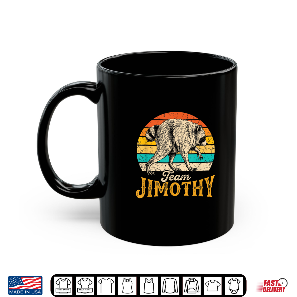 Jimothy Raccoon Team Retro Sunset Vintage Viral Meme Shirt