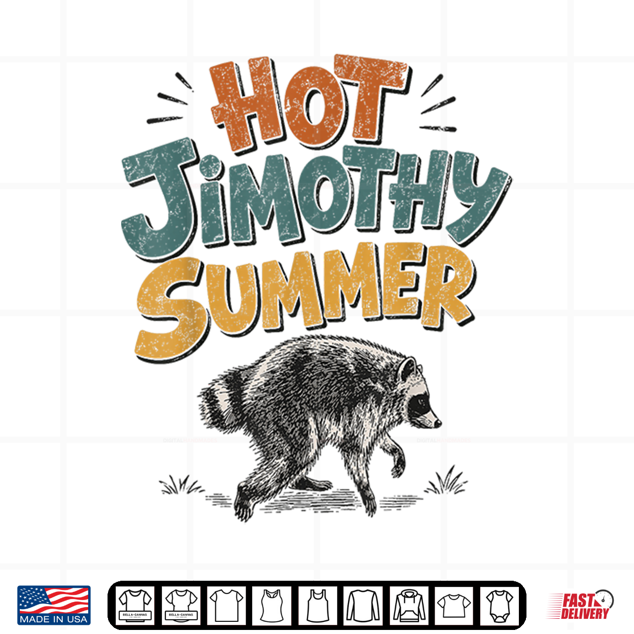 Hot Jimothy Summer Funny Jimothy Raccoon Viral Meme Trendy Shirt