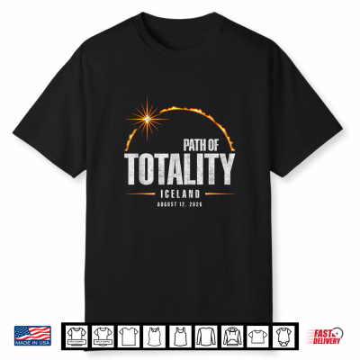 2026 Path Of Totality Souvenir Iceland Solar Eclipse Shirt