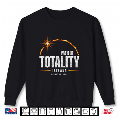 Sweatshirt 2026 Path of Totality Souvenir Iceland Solar Eclipse Shirt