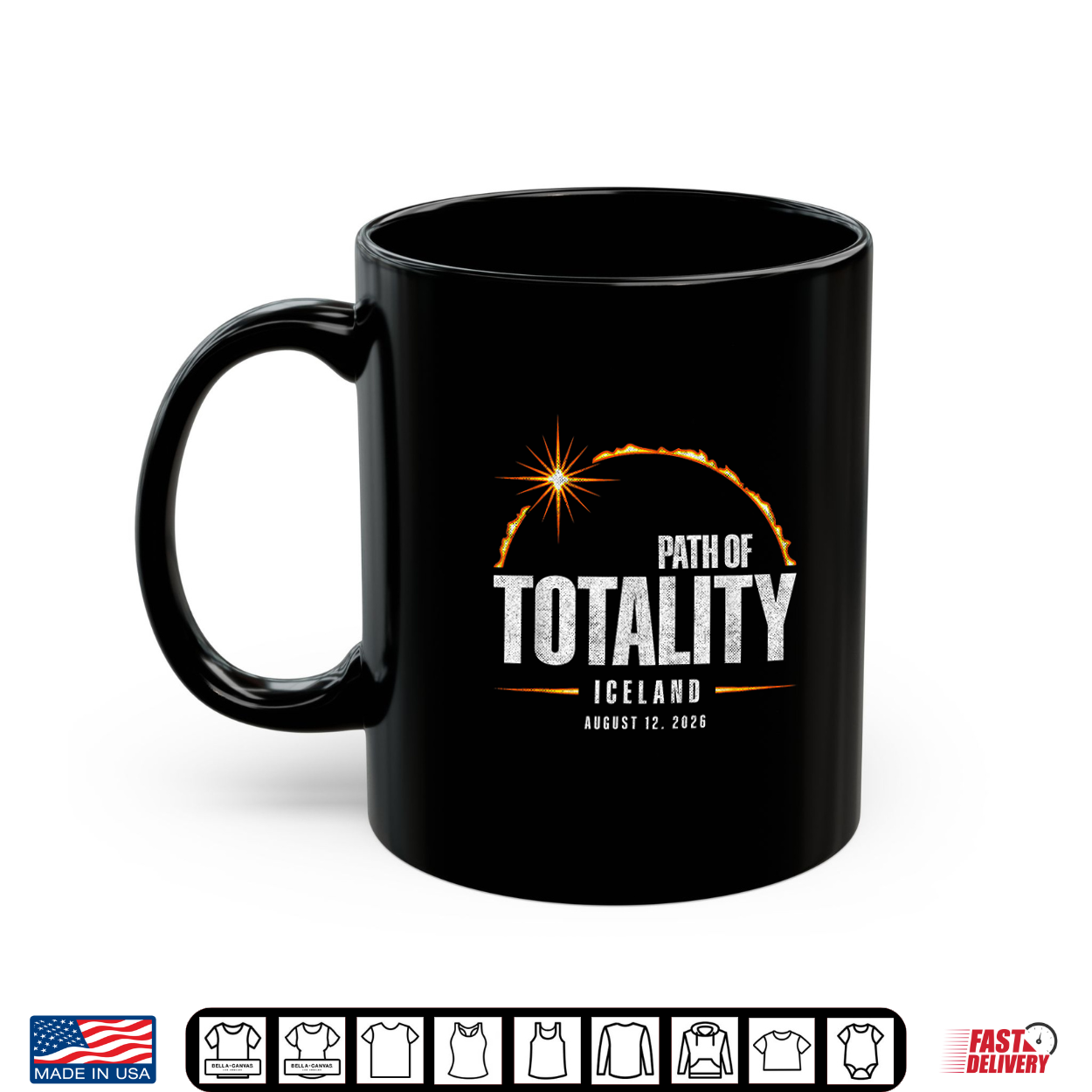 2026 Path Of Totality Souvenir Iceland Solar Eclipse Shirt