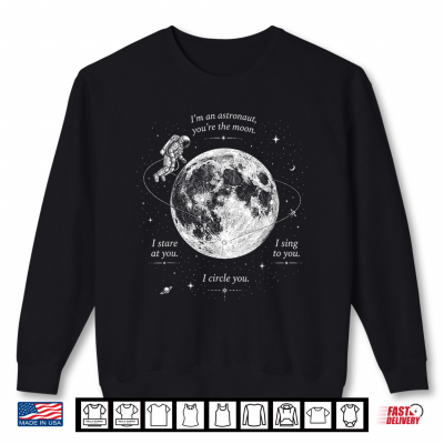 Sweatshirt Astronaut Moon Orbiter Inspired Folk Men Shirt