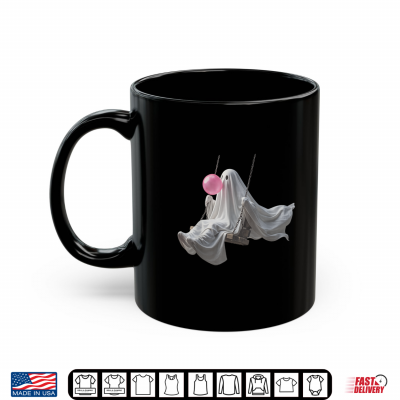 Mug Adorable Ghost Swinging Blowing Bubble Gum Shirt