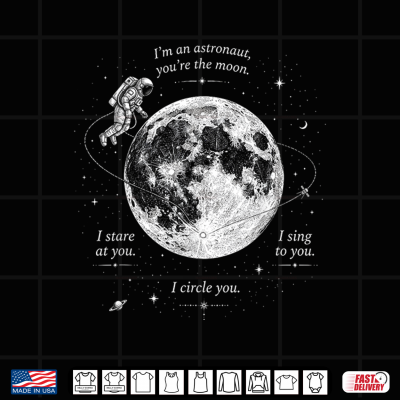 Design Astronaut Moon Orbiter Inspired Folk Men Shirt