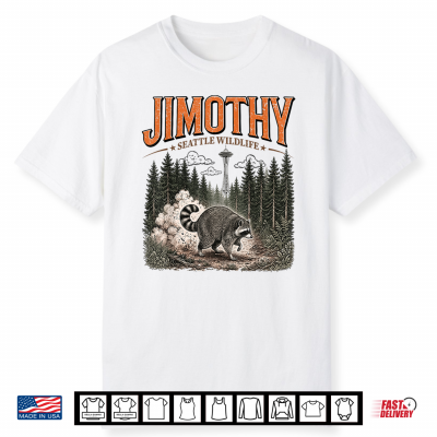 Jimothy Seattle Wildlife Raccoon Vintage Raccoon Lover Shirt