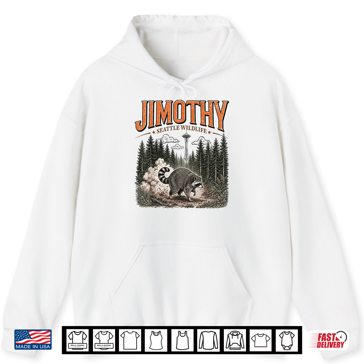 Jimothy Seattle Wildlife Raccoon Vintage Raccoon Lover Shirt