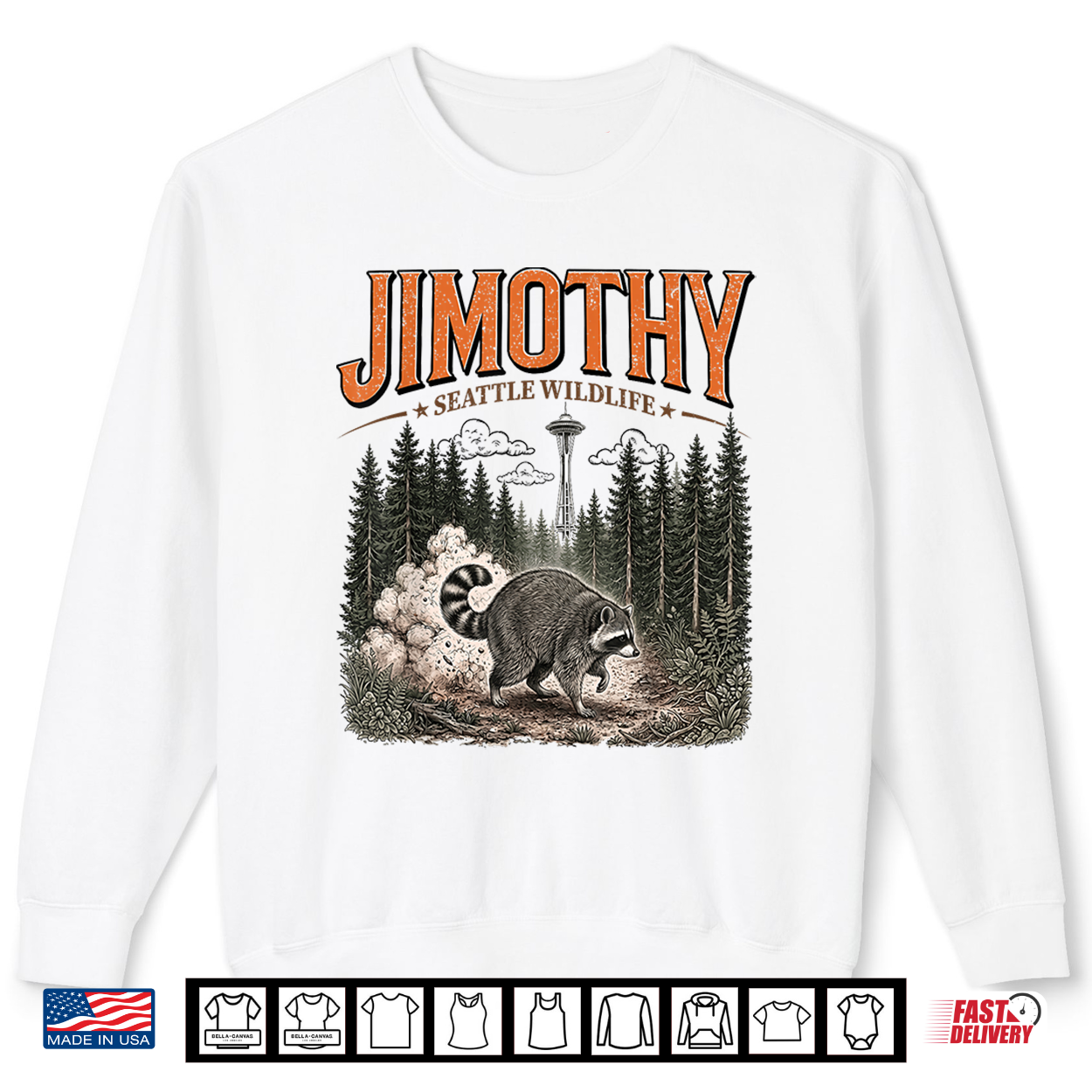 Jimothy Seattle Wildlife Raccoon Vintage Raccoon Lover Shirt