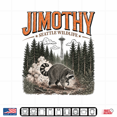 Design Jimothy Seattle Wildlife Raccoon Vintage Raccoon Lover Shirt