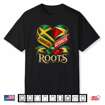 Toddler Half Jamaican Guyanese Flag Jamaica Guyana Men Women Shirt