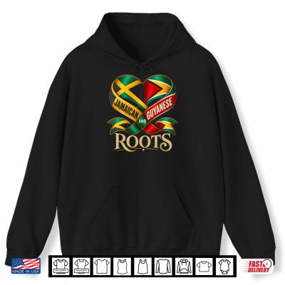 Hoodie Toddler Half Jamaican Guyanese Flag Jamaica Guyana Men Women Shirt