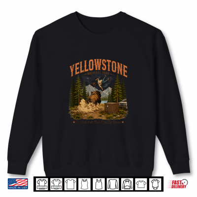 Sweatshirt Yellowstone National Park Do Not Pet The Fluffy Cows Vintage Shirt